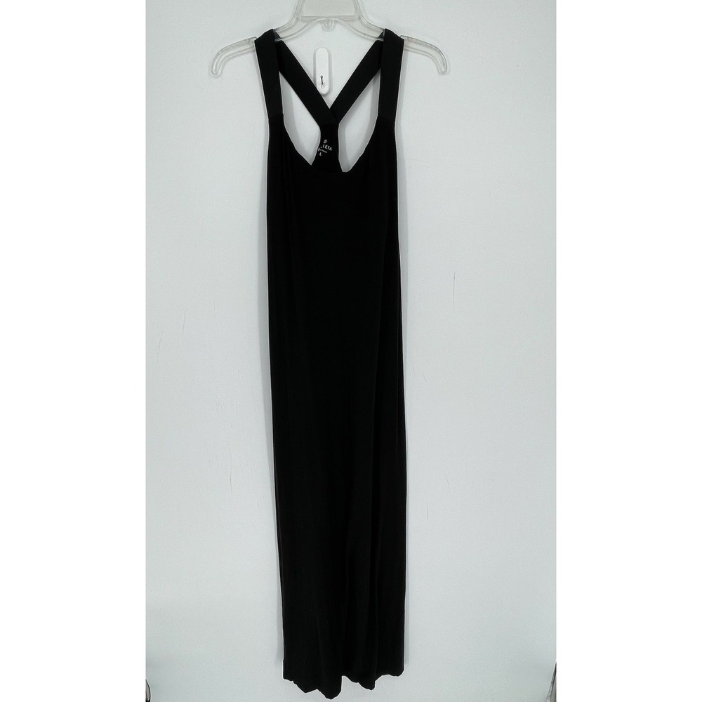 Athleta Women's Black Micro Modal Racerback Maxi Dress Size Large
